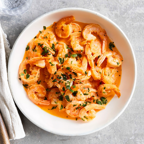 Creamy Garlic Prawns